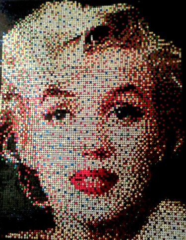 Collages intitulée "Marilyn Monroe" par Frank Mejias (FJMUR), Œuvre d'art originale, Collages