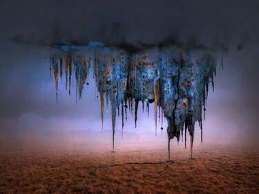 Arts numériques intitulée "Wolkenkratzer" par Frank Melech, Œuvre d'art originale, Photographie numérique