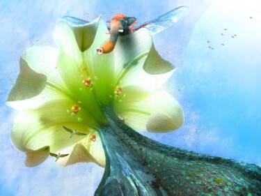 Digitale Kunst mit dem Titel "Fliegengewicht" von Frank Melech, Original-Kunstwerk, KI-generiertes Bild