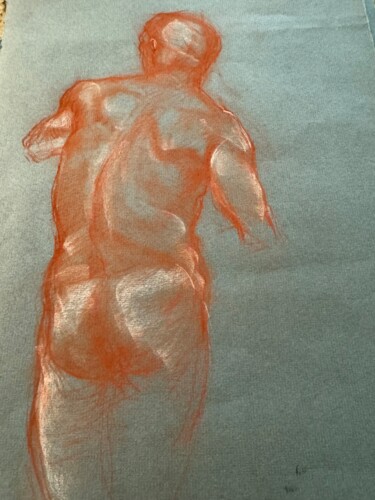 图画 标题为“Nude” 由Frank P. Fiametta Iii Fiametta, 原创艺术品, 粉笔