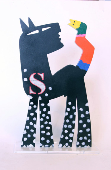 "Sfinx" başlıklı Heykel Frank Slabbinck tarafından, Orijinal sanat, Ahşap