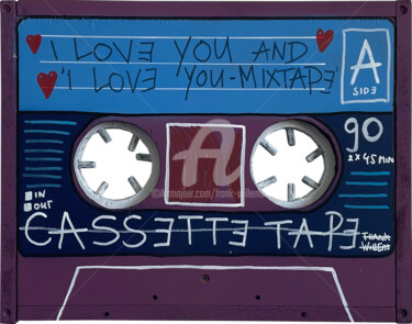 Painting titled "MIXTAPE – I LOVE YO…" by Frank Willems, Original Artwork, Acrylic
