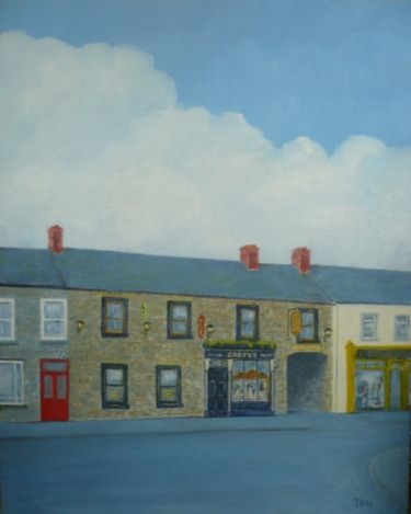 Painting titled "Carty's Bar,Athboy." by Frank Daly, Original Artwork, Oil