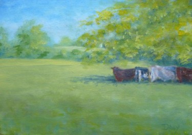 Painting titled "Summer Shade" by Frank Daly, Original Artwork