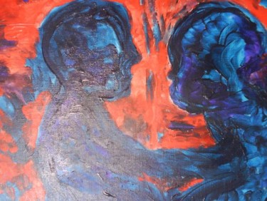 Peinture intitulée "Deux" par Smiljana Frankovic - Karaman, Œuvre d'art originale, Acrylique