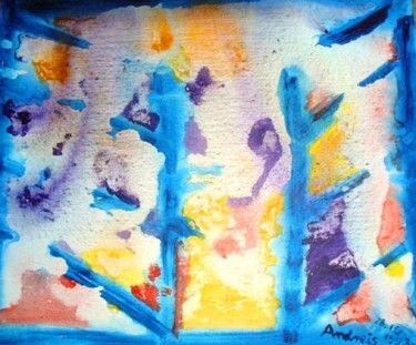 Malerei mit dem Titel "Les ombres bleues (…" von Smiljana Frankovic - Karaman, Original-Kunstwerk, Acryl