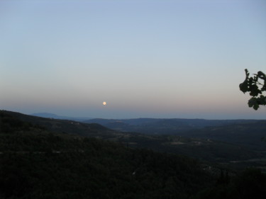 Fotografie mit dem Titel "La pleine lune, tom…" von Smiljana Frankovic - Karaman, Original-Kunstwerk, Digitale Fotografie