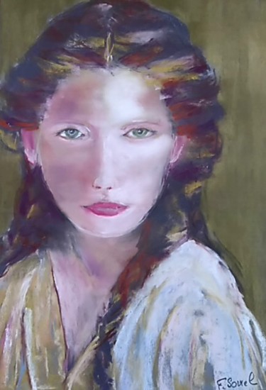 Peinture intitulée "Jeune fille" par Françoise Sorrel, Œuvre d'art originale