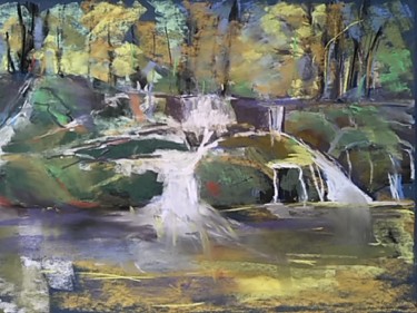 Peinture intitulée "Le ruisseau" par Françoise Sorrel, Œuvre d'art originale