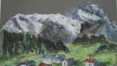 Peinture intitulée "Village le Monal (V…" par Françoise Sorrel, Œuvre d'art originale