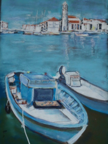 Pittura intitolato "Le port de sète" da Françoise Sorrel, Opera d'arte originale