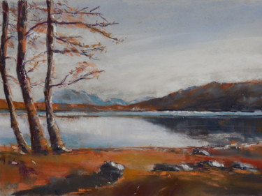 Peinture intitulée "Le lac de Petichet…" par Françoise Sorrel, Œuvre d'art originale