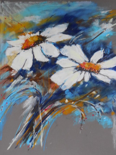 Painting titled "Marguerites" by Françoise Sorrel, Original Artwork