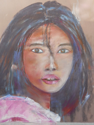 Peinture intitulée "Portrait de jeune f…" par Françoise Sorrel, Œuvre d'art originale