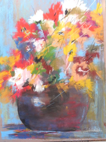 Painting titled "Bouquet 4" by Françoise Sorrel, Original Artwork