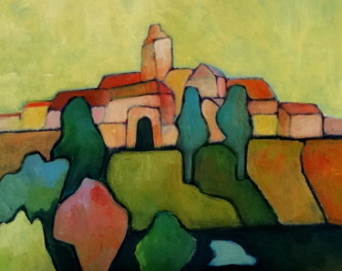 Peinture intitulée "Roussillon" par Frans Van Vuuren, Œuvre d'art originale, Acrylique