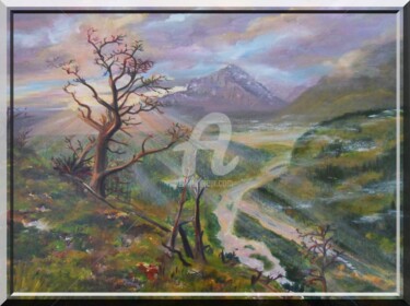Peinture intitulée "Paysage d'Irlande d…" par Fransua, Œuvre d'art originale, Acrylique