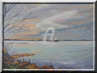 Pintura intitulada "Au bord du lagon" por Fransua, Obras de arte originais, Acrílico