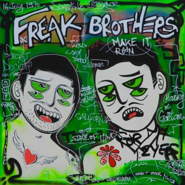 Peinture intitulée "Freak Brothers" par Frantz Jardel, Œuvre d'art originale