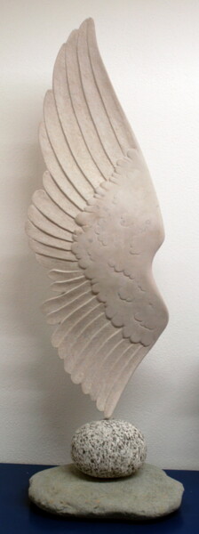 Γλυπτική με τίτλο "Flügel acht" από Franz Berger, Αυθεντικά έργα τέχνης, Πέτρα
