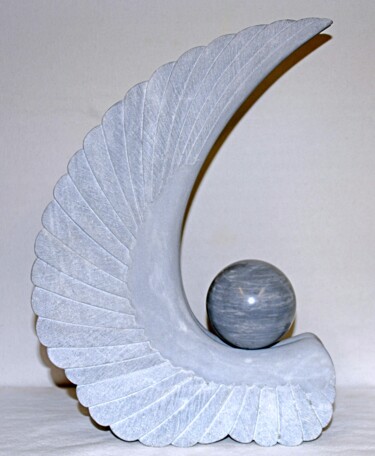 Escultura intitulada "Flügel Fünfzehn" por Franz Berger, Obras de arte originais, Pedra