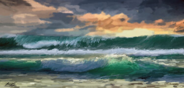 Digital Arts titled "MEER" by Franz Grausenburger, Original Artwork, Digital Painting