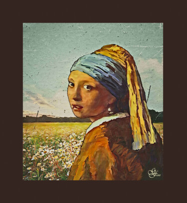 Digitale Kunst mit dem Titel "Das Mädchen mit der…" von Franz Grausenburger, Original-Kunstwerk, Digitale Malerei