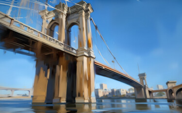 Digitale Kunst mit dem Titel "New York 10" von Franz Grausenburger, Original-Kunstwerk, Digitale Malerei
