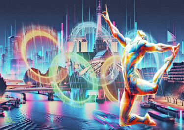 Цифровое искусство под названием "Olympia Paris 2024" - Franz Grausenburger, Подлинное произведение искусства, Цифровая живо…