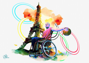 Цифровое искусство под названием "Olympia Paris 2024-…" - Franz Grausenburger, Подлинное произведение искусства, Цифровая жи…