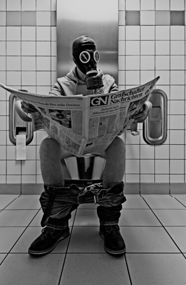 Фотография под названием "Newspaper abstract" - Franz Hein, Подлинное произведение искусства, Цифровая фотография