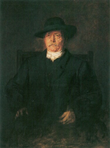 Schilderij getiteld "Portrait d’Otto von…" door Franz Von Lenbach, Origineel Kunstwerk, Olie