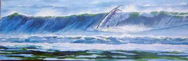 Peinture intitulée "le windsurf" par Fran Zainal, Œuvre d'art originale, Autre