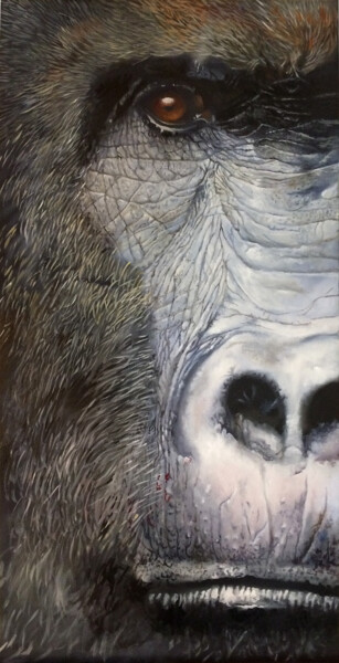 Картина под названием "gorilla" - Franzart, Подлинное произведение искусства, Масло