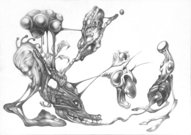 Dessin intitulée "scetch15 - complet" par Franzart, Œuvre d'art originale, Crayon