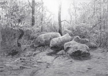 Dessin intitulée "forêt 2 (scetch pen…" par Franzart, Œuvre d'art originale, Crayon