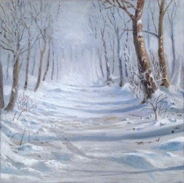 绘画 标题为“forêt neige, scetch…” 由Franzart, 原创艺术品, 油