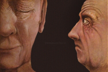Картина под названием "deux hommes (scetch)" - Franzart, Подлинное произведение искусства, Акрил