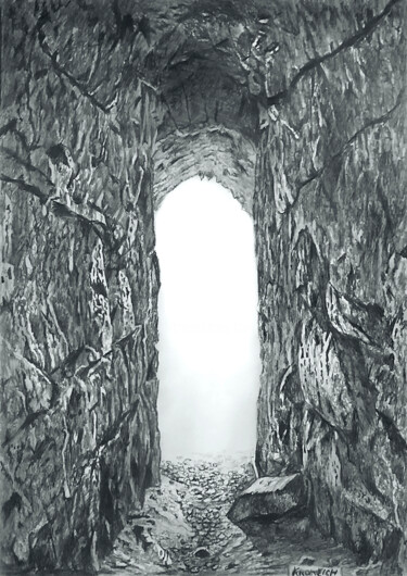 Desenho intitulada "irish ruin - pencil…" por Franzart, Obras de arte originais, Lápis