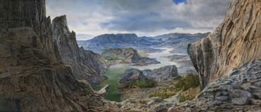 Pintura intitulada "Landscape fantasy" por Franzart, Obras de arte originais, Óleo