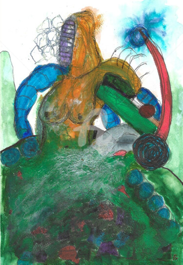 Картина под названием "04/03/23" - Franziska Kolbe, Подлинное произведение искусства, Акрил