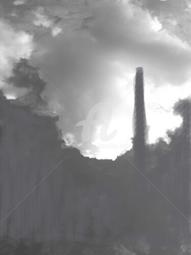 Digitale Kunst mit dem Titel "Wolke 2" von Franziska Kolbe, Original-Kunstwerk, Digitale Fotografie