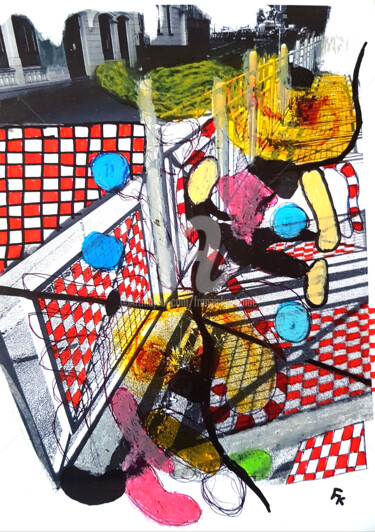Картина под названием "03/10/23" - Franziska Kolbe, Подлинное произведение искусства, Коллажи