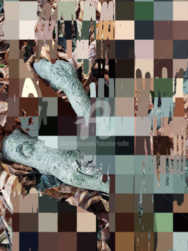 Digitale Kunst mit dem Titel "Pixelworld 9" von Franziska Kolbe, Original-Kunstwerk, Digitale Malerei