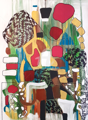 Картина под названием "HDF 5" - Franziska Kolbe, Подлинное произведение искусства, Масло
