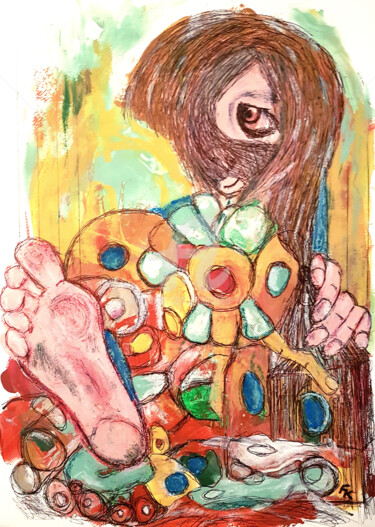 Картина под названием "10/12/23" - Franziska Kolbe, Подлинное произведение искусства, Акрил
