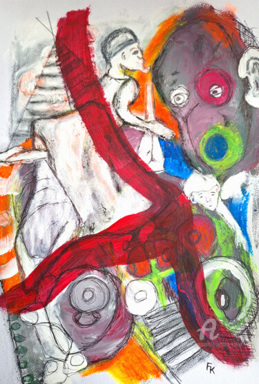 Картина под названием "10/02/24" - Franziska Kolbe, Подлинное произведение искусства, Акрил