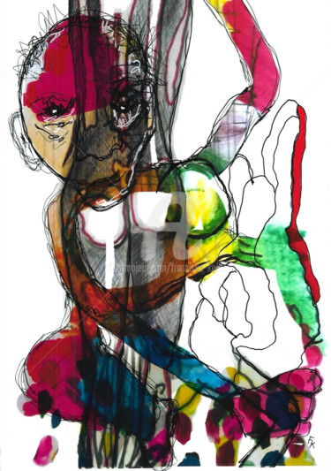 Коллажи под названием "15/03/14" - Franziska Kolbe, Подлинное произведение искусства, Маркер