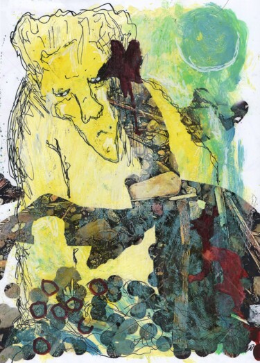 Collages intitulée "20/03/14" par Franziska Kolbe, Œuvre d'art originale, Acrylique