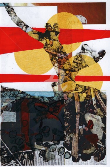 Κολάζ με τίτλο "19/05/14 (Dreamland)" από Franziska Kolbe, Αυθεντικά έργα τέχνης, Χαρτί